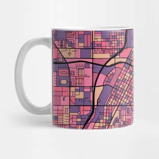 Las Vegas Map Pattern in Purple & Pink Mug